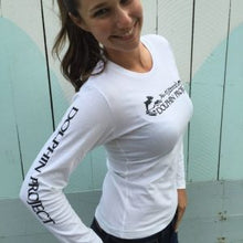 Load image into Gallery viewer, white long sleeve tee with sleeve graphic print