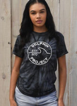 Load image into Gallery viewer, Unisex Dolphin Project EST 1970 Black Tie Dye Tee