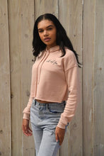 Load image into Gallery viewer, Sun Moon Orca Crop Peach Sweatshirt