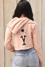 Load image into Gallery viewer, sun moon orca crop hoodie