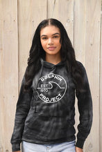 Load image into Gallery viewer, Unisex Dolphin Project EST 1970 Black Tie Dye Pullover Hoodie