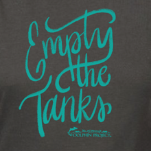 Load image into Gallery viewer, empty the tanks teal tee graphic