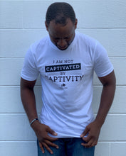 Load image into Gallery viewer, Not Captivated By Captivity White Unisex Tee