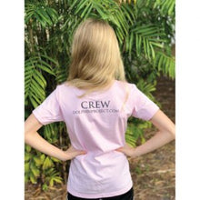 Load image into Gallery viewer, girls pink dolphin project crew t-shirt
