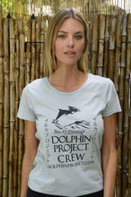 Load image into Gallery viewer, dolphin project crew tee white