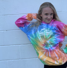 Load image into Gallery viewer, dolphins tie dye rainbow hoodie for kids