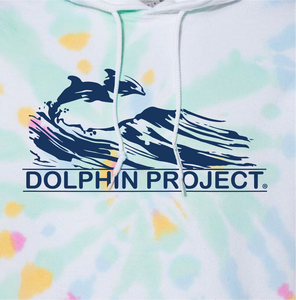 Unisex Dolphin Project Original Logo Devine Tie Dye Pullover Hoodie