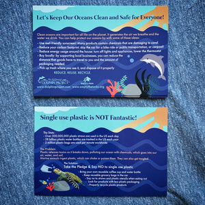 ocean pollution informational postcard both sides