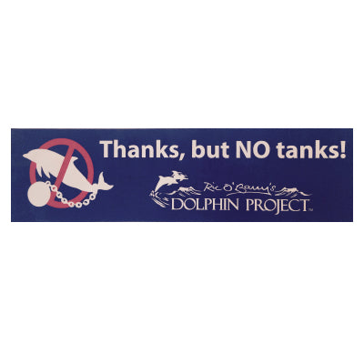 thanks but no tanks bumper sticker