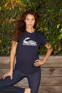 dolphin project vintage blue tee