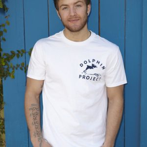 classic 1973 dolphin project logo white shirt