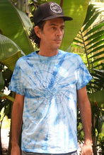 Load image into Gallery viewer, Unisex Dolphin Trio Blue Tie Dye Tee

