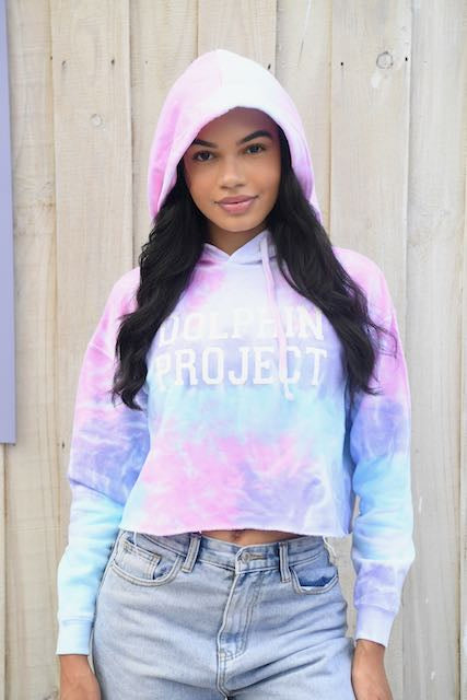 Dolphin Project Cotton Candy Crop Hoodie Dolphin Project