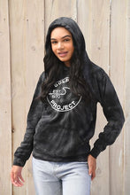 Load image into Gallery viewer, Unisex Dolphin Project EST 1970 Black Tie Dye Pullover Hoodie
