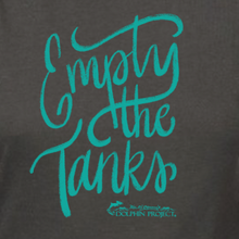 Load image into Gallery viewer, empty the tanks teal tee graphic
