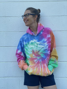 dolphin rainbow tie dye hoodie unisex