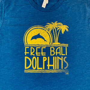 free bali dolphins graphic tee detail
