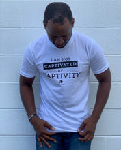 Load image into Gallery viewer, Not Captivated By Captivity White Unisex Tee
