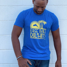Load image into Gallery viewer, free bali dolphins blue summer tee
