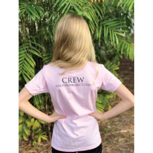 girls pink dolphin project crew t-shirt