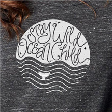 Load image into Gallery viewer, Stay Wild Ocean Child Eco Black Lightweight Pullover
