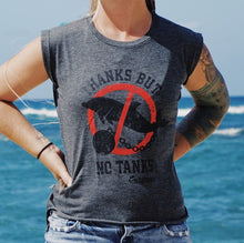 Load image into Gallery viewer, thanks but no tanks dolphin tank top
